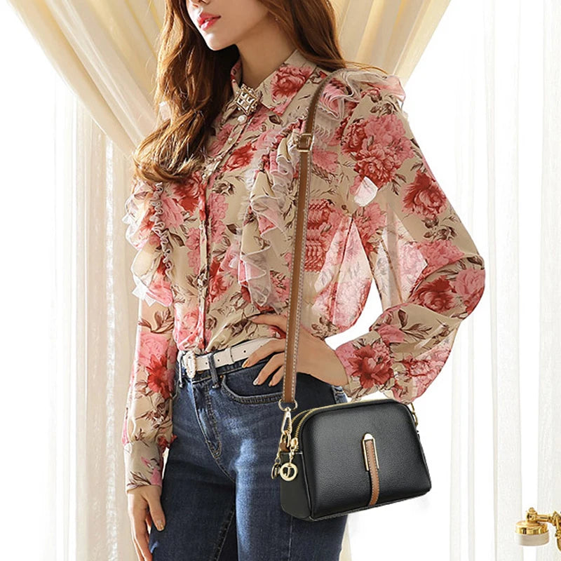 New 100% Genuine Leather Women Handbag Women Handbags Fashion Totes High Quality Shoulder Bag Classic Female Crossbody Bags Sac