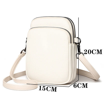 New 100% Genuine cowhide Women's Leather Mobile Phone Bag Crossbody Bags For Women Bag Designer Crossbody Bag Messenger Bags Sac