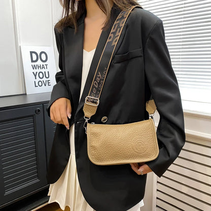 New 100% Top Layer Cowhide Shoulder Bag Luxurious Women's Designer Brand Crossbody Bags 2024 Three Color Playable Carrying Bag