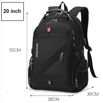 New 20 Inch Laptop Backpacks Man Anti-thief Fashion Men Backpack Waterproof USB Charging Travel Bag Male Mochila High Capacity