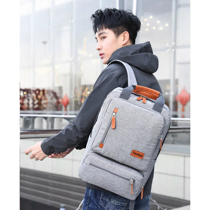New 2019 Fashion Men's Backpack Bag Male Canvas Laptop Backpack Computer Bag high school student college student bag Travel bags