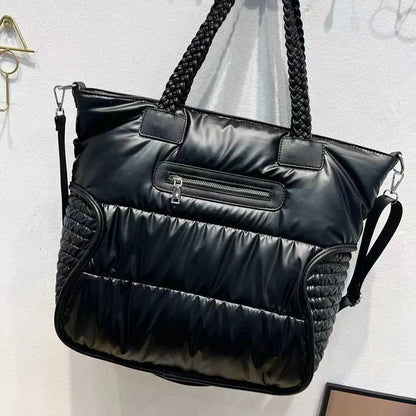 New 2023 Winter space bale Designer HandBag Woman Casual Cotton Bag Down Feather Lady Shoulder Bag sac a mian femme Bolsos Mujer