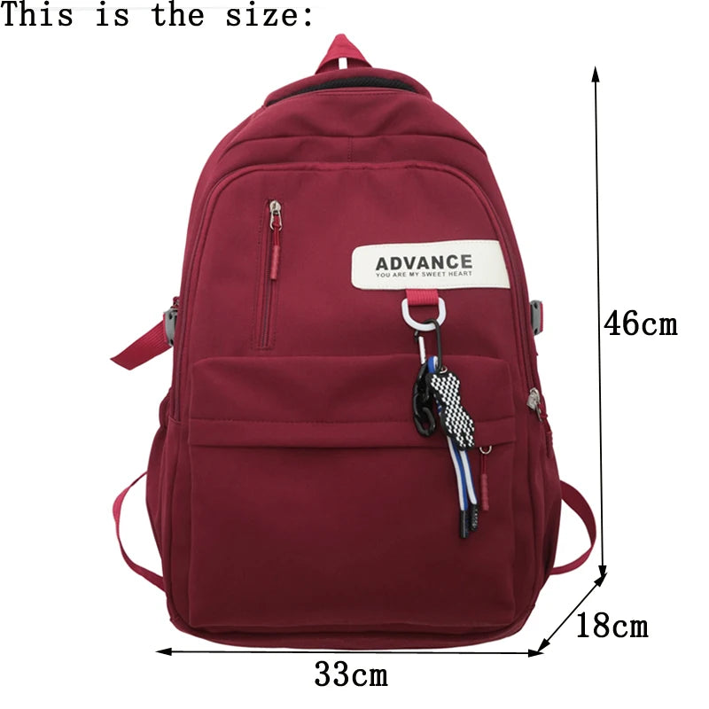 New 2023 Women Backpack Female Waterproof Nylon Travel Bag Large Capacity Kawaii Schoolbag For Teenage Girl Boy Student Bookbag