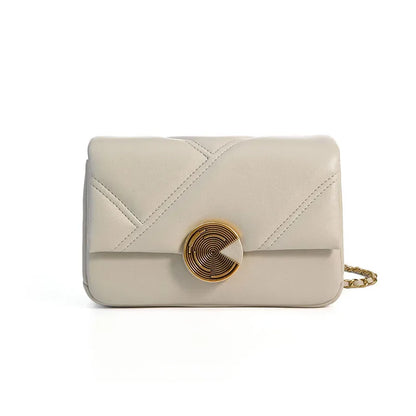 New 2024 Cowhide Women's Bag Rhombus Chain Bags Women's High-end Single Shoulder Genuine Leather Crossbody Bag Luxury Bag