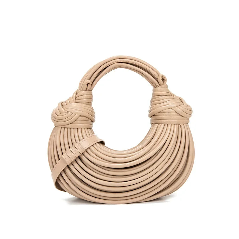 New 2024 Fashion Handwoven Hand-Knit Women's Bag Niche Wrist Bags Hand-carrying Armpit Dumpling Bags Womens Bag
