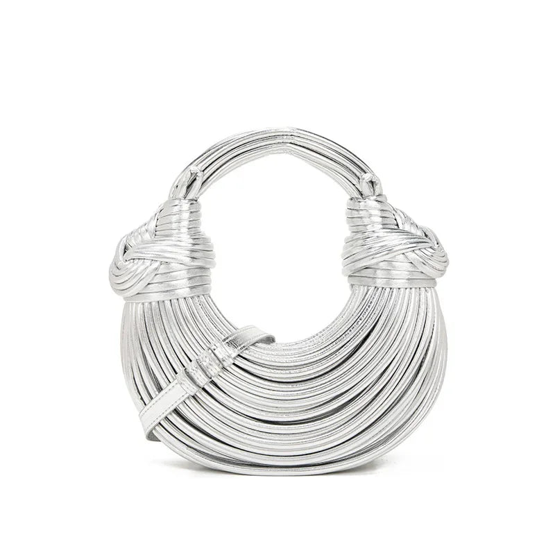 New 2024 Fashion Handwoven Hand-Knit Women's Bag Niche Wrist Bags Hand-carrying Armpit Dumpling Bags Womens Bag