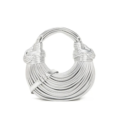 New 2024 Fashion Handwoven Hand-Knit Women's Bag Niche Wrist Bags Hand-carrying Armpit Dumpling Bags Womens Bag