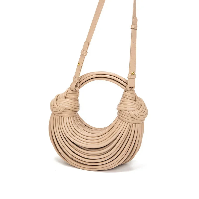 New 2024 Fashion Handwoven Hand-Knit Women's Bag Niche Wrist Bags Hand-carrying Armpit Dumpling Bags Womens Bag
