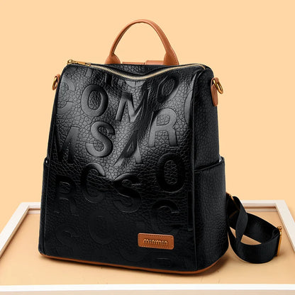 New 2024 Multifunction Vintage Women Backpacks High Quality Female Back Pack Ladies Shoulder Bag Ladies Leather Travel Backpack