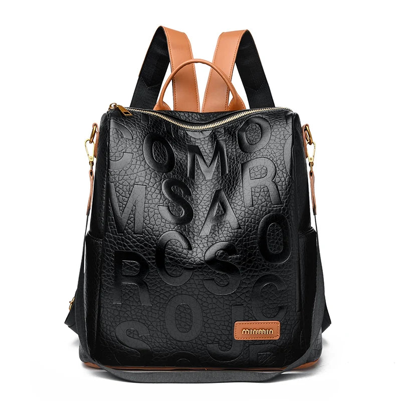 New 2024 Multifunction Vintage Women Backpacks High Quality Female Back Pack Ladies Shoulder Bag Ladies Leather Travel Backpack