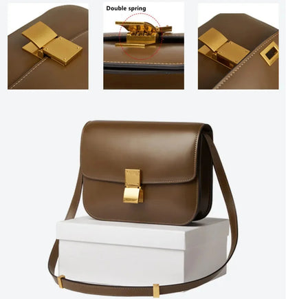 New 2024 Retro Tofu Small Square Messenger Women's Fashion Simple Shoulder Bag Large Capacity Handbag