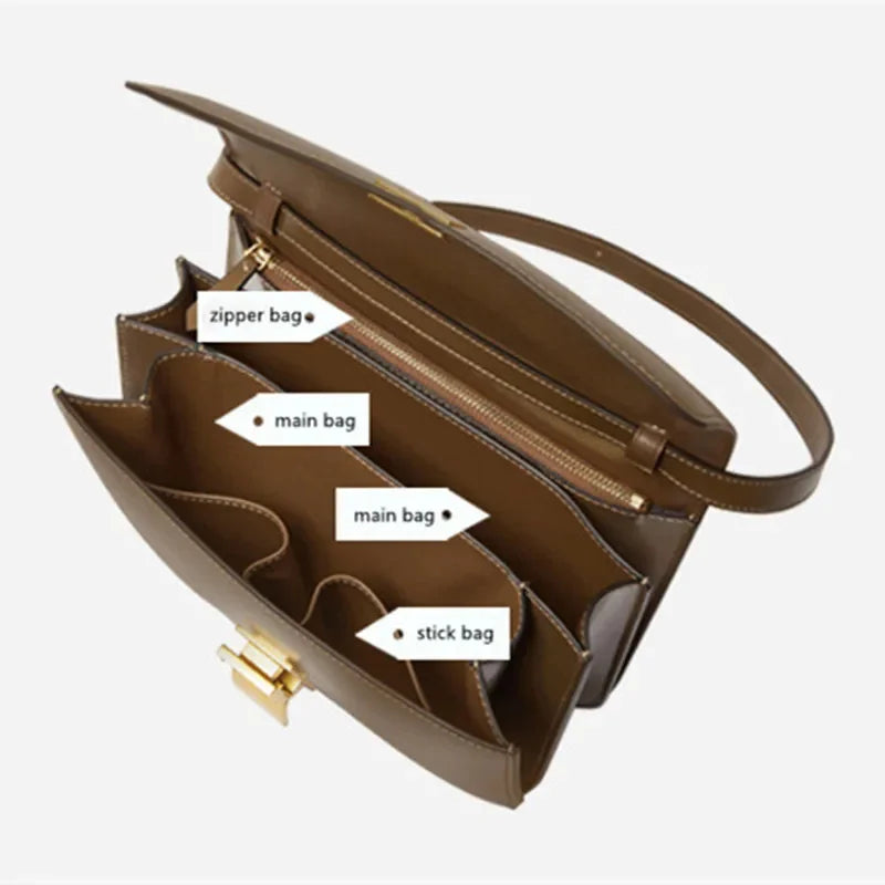 New 2024 Retro Tofu Small Square Messenger Women's Fashion Simple Shoulder Bag Large Capacity Handbag