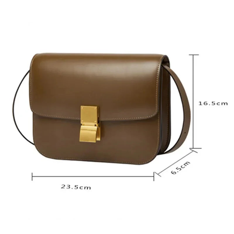 New 2024 Retro Tofu Small Square Messenger Women's Fashion Simple Shoulder Bag Large Capacity Handbag