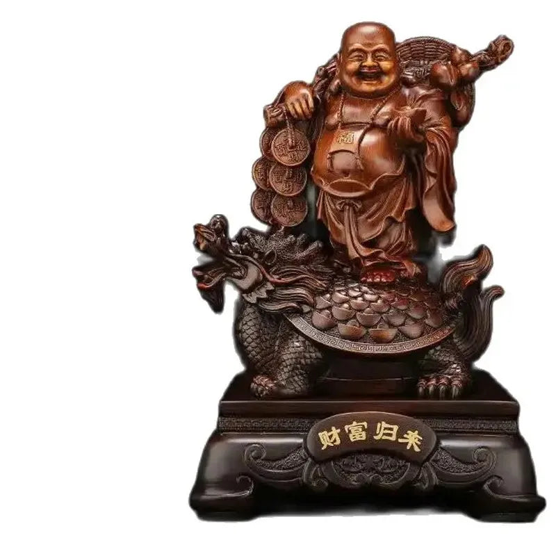New 23cm Laughing Buddha Figure Ornament Feng Shui Statue home Decoration accessories Maitreya Buddha Sculpture Craft home decor