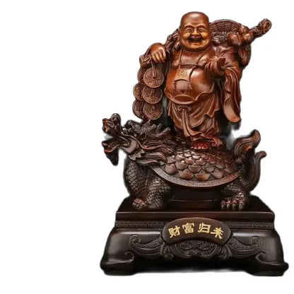 New 23cm Laughing Buddha Figure Ornament Feng Shui Statue home Decoration accessories Maitreya Buddha Sculpture Craft home decor