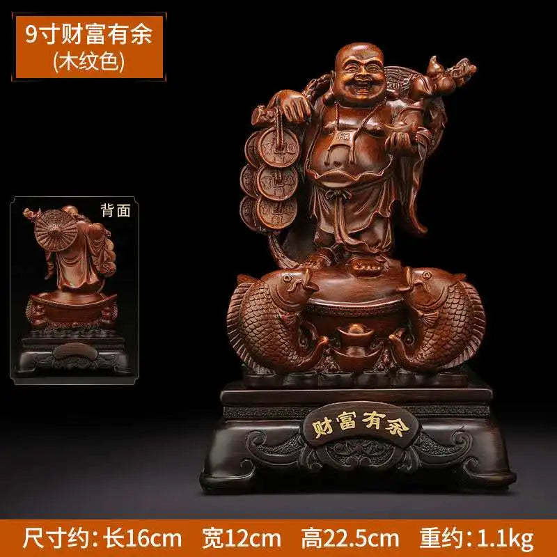 New 23cm Laughing Buddha Figure Ornament Feng Shui Statue home Decoration accessories Maitreya Buddha Sculpture Craft home decor