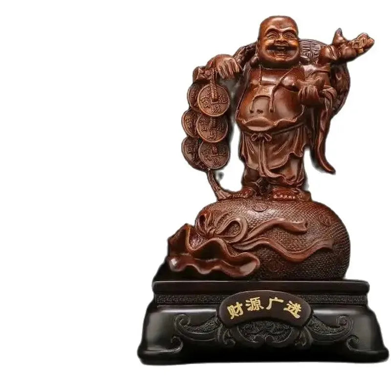 New 23cm Laughing Buddha Figure Ornament Feng Shui Statue home Decoration accessories Maitreya Buddha Sculpture Craft home decor