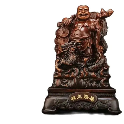 New 23cm Laughing Buddha Figure Ornament Feng Shui Statue home Decoration accessories Maitreya Buddha Sculpture Craft home decor