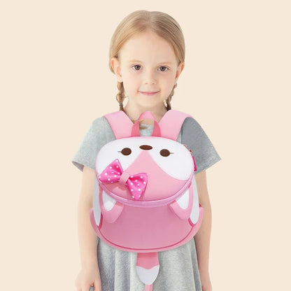 New 3D Cute Fox Kids School Bags for Girls Boys Toddler Children School Backpacks Cartoon Animals Backpacks Mochila Escolar