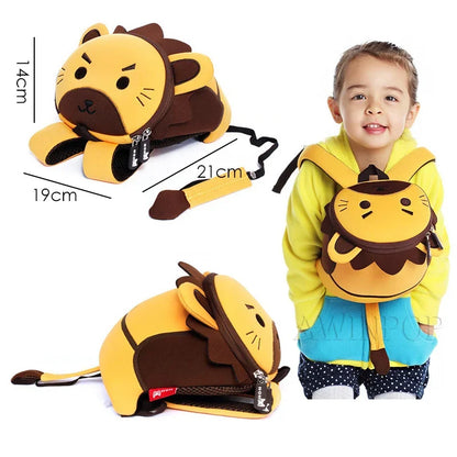 New 3D Cute Fox Kids School Bags for Girls Boys Toddler Children School Backpacks Cartoon Animals Backpacks Mochila Escolar