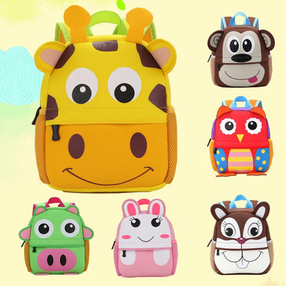 New 3D Squirrel School Bags For Boys Cartoon Animals Design Girls Waterproof School Backpacks Toddler Kids Bag mochila escolar