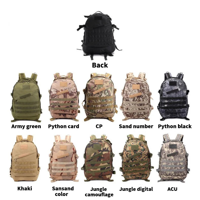 New 3D eating chicken sports backpack multi-functional outdoor camouflage backpack travel hiking bag men's bag