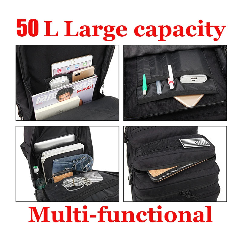 New 50L extra-large capacity outdoor sports backpack Outdoor Camping Backpacking Trekking Tour Oxford Mochira