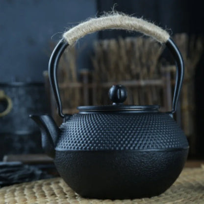 New 7 Chioces Cast Iron Teapot Set Japanese Tea Pot Tetsubin Kettle Enamel 900ml Kung Fu Infusers Metal Net Filter Cooking Tools