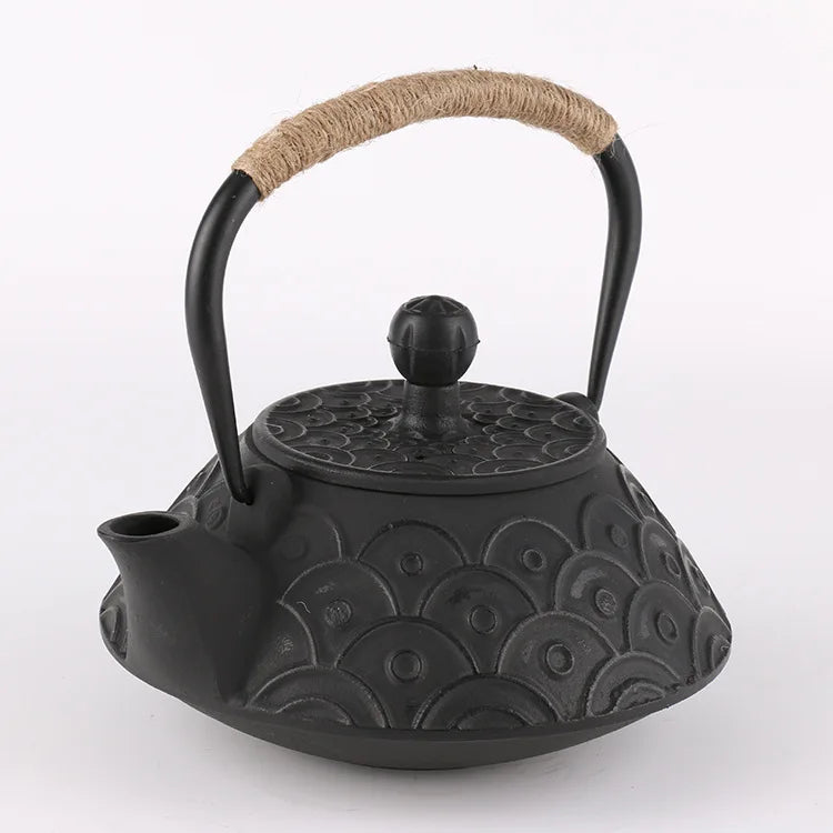 New 7 Chioces Cast Iron Teapot Set Japanese Tea Pot Tetsubin Kettle Enamel 900ml Kung Fu Infusers Metal Net Filter Cooking Tools