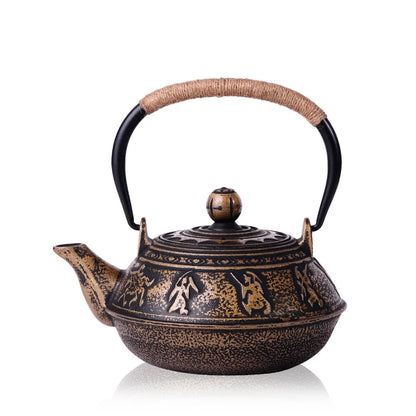 New 7 Chioces Cast Iron Teapot Set Japanese Tea Pot Tetsubin Kettle Enamel 900ml Kung Fu Infusers Metal With Strainer Net Filter
