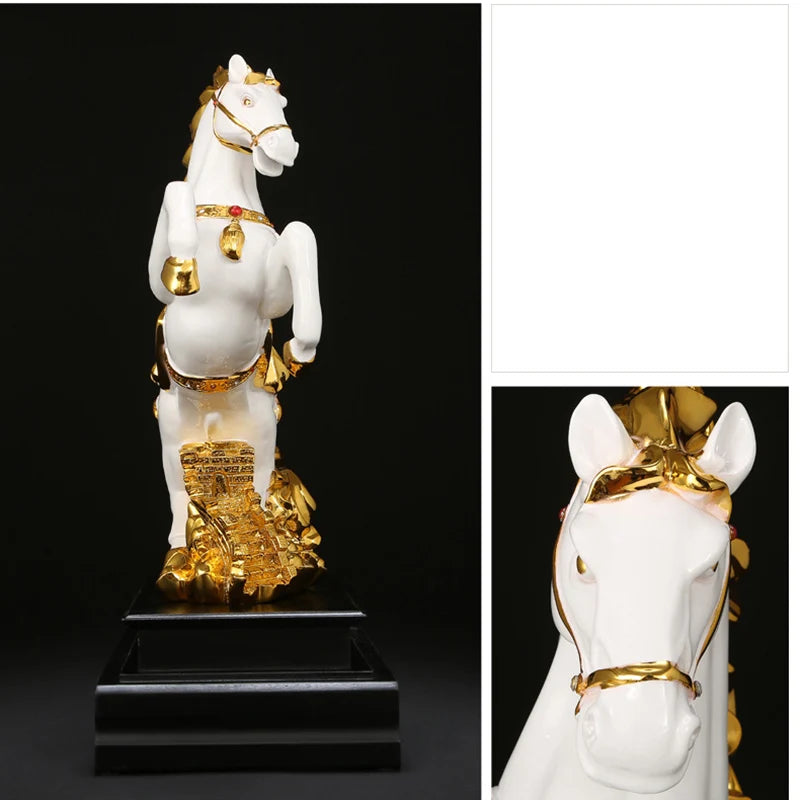 New Animals Horse Statue  Resin Art Sculpture  Luxury Home Living Room,  office Decoration Statue The Best Gift  Free Delivery