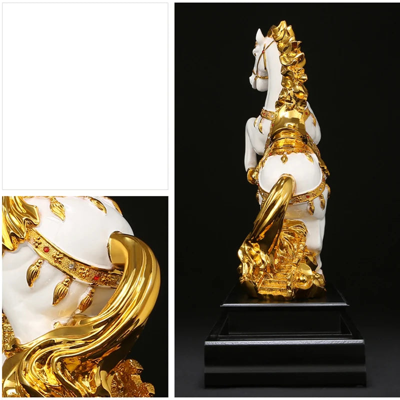 New Animals Horse Statue  Resin Art Sculpture  Luxury Home Living Room,  office Decoration Statue The Best Gift  Free Delivery