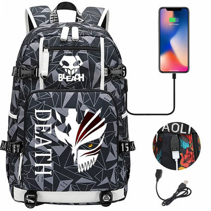 New Anime Bleach USB Large Capacity Teenagers Schoolbags Women Men Laptop Travel Backpack Girls Boys Kids School Book Bags