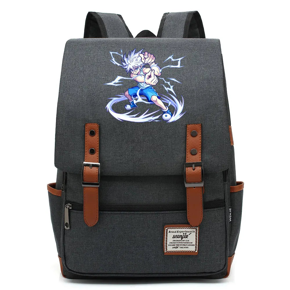 New Anime Gon Freecss Boy Girl Kids Student School Book Bags Teenagers Canvas Women Bagpack Men Laptop Travel Backpack