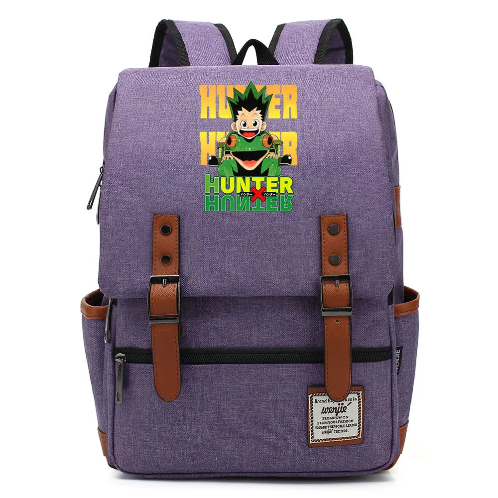 New Anime Gon Freecss Boy Girl Kids Student School Book Bags Teenagers Canvas Women Bagpack Men Laptop Travel Backpack