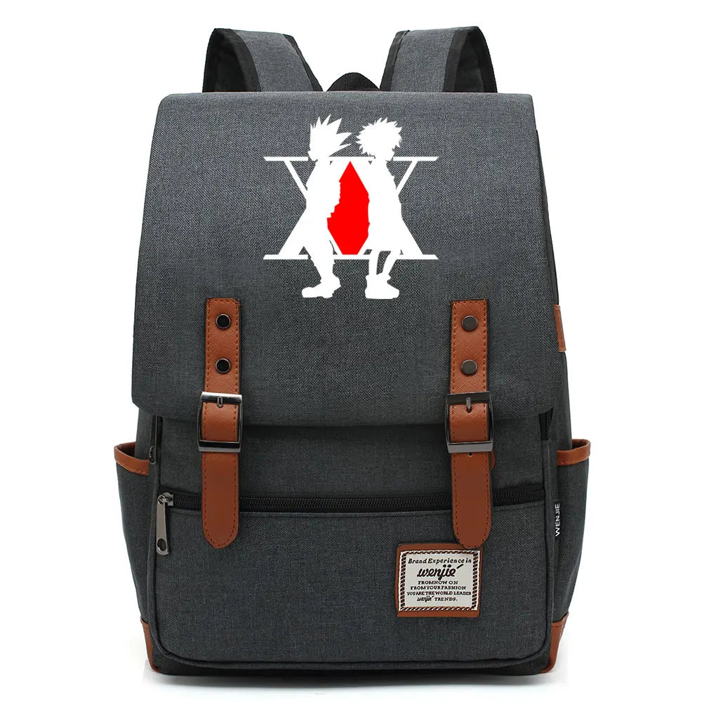 New Anime Gon Freecss Boy Girl Kids Student School Book Bags Teenagers Canvas Women Bagpack Men Laptop Travel Backpack