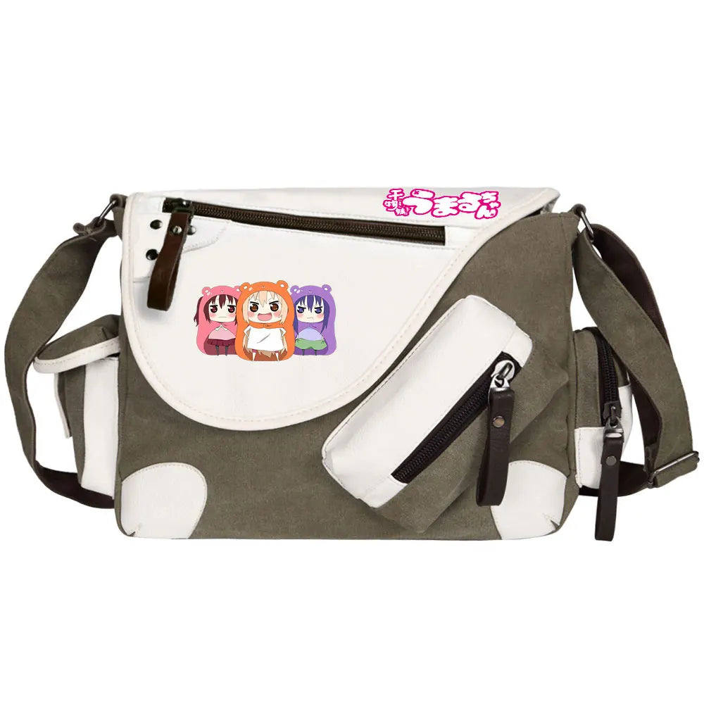 New Anime Himouto! Umaru-chan Prints Men Canvas Travel Women Messenger Shoulder Bags Teenager Satchels Boys Girls Kids Bookbag