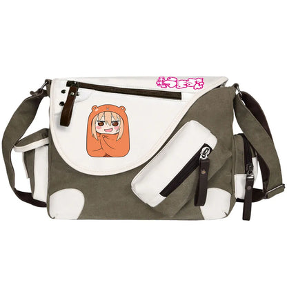 New Anime Himouto! Umaru-chan Prints Men Canvas Travel Women Messenger Shoulder Bags Teenager Satchels Boys Girls Kids Bookbag