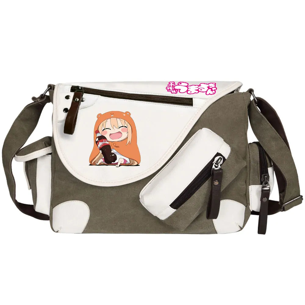 New Anime Himouto! Umaru-chan Prints Men Canvas Travel Women Messenger Shoulder Bags Teenager Satchels Boys Girls Kids Bookbag