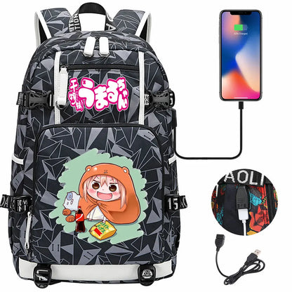 New Anime Himouto! Umaru-chan USB Boy Girl Book School Bags Large Capacity Teenagers Schoolbags Women Men Travel Laptop Backpack