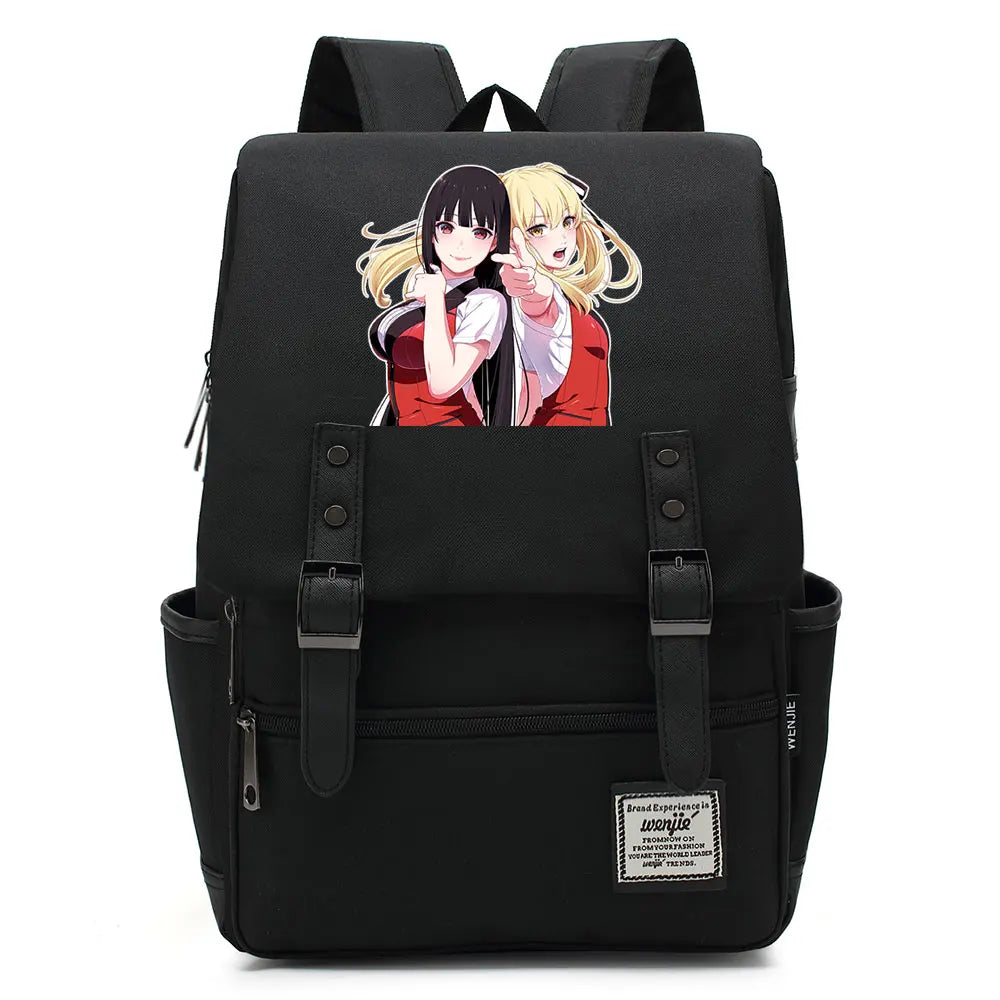 New Anime Kakegurui Boy Girl Kids Student School Book Bags Teenagers Canvas Women Bagpack Men Laptop Travel Backpack