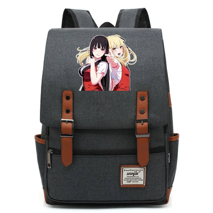 New Anime Kakegurui Boy Girl Kids Student School Book Bags Teenagers Canvas Women Bagpack Men Laptop Travel Backpack