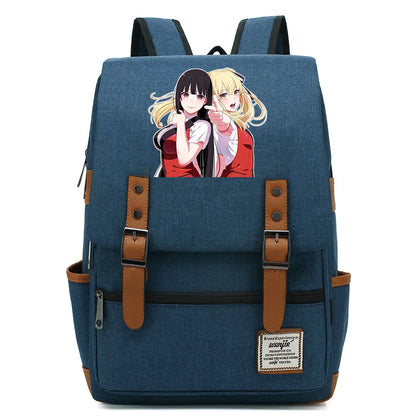 New Anime Kakegurui Boy Girl Kids Student School Book Bags Teenagers Canvas Women Bagpack Men Laptop Travel Backpack