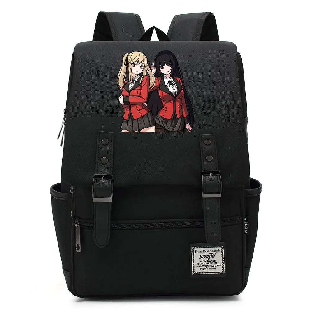 New Anime Kakegurui Boy Girl Kids Student School Book Bags Teenagers Canvas Women Bagpack Men Laptop Travel Backpack