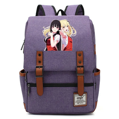 New Anime Kakegurui Boy Girl Kids Student School Book Bags Teenagers Canvas Women Bagpack Men Laptop Travel Backpack