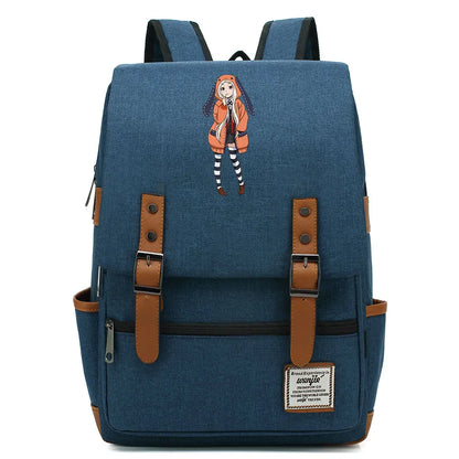 New Anime Kakegurui Boy Girl Kids Student School Book Bags Teenagers Canvas Women Bagpack Men Laptop Travel Backpack