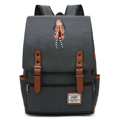 New Anime Kakegurui Boy Girl Kids Student School Book Bags Teenagers Canvas Women Bagpack Men Laptop Travel Backpack