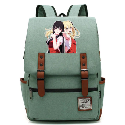 New Anime Kakegurui Boy Girl Kids Student School Book Bags Teenagers Canvas Women Bagpack Men Laptop Travel Backpack