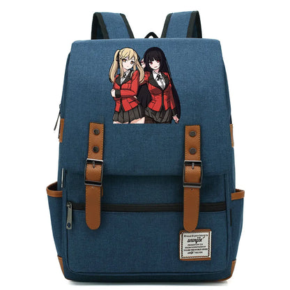 New Anime Kakegurui Boy Girl Kids Student School Book Bags Teenagers Canvas Women Bagpack Men Laptop Travel Backpack