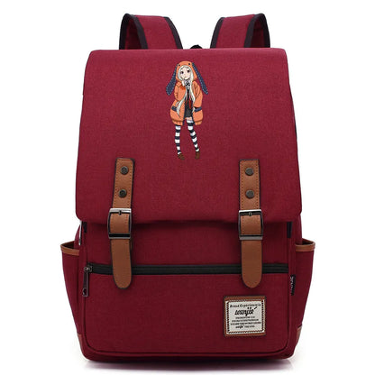 New Anime Kakegurui Boy Girl Kids Student School Book Bags Teenagers Canvas Women Bagpack Men Laptop Travel Backpack